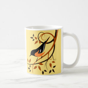 Baltimore Oriole Stylised Bird Design Coffee Mug