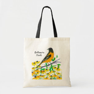Baltimore Oriole Watercolor Bird Tote Bag