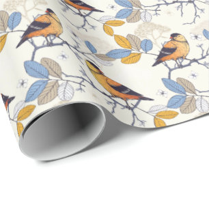 Baltimore Orioles on branches Wrapping Paper
