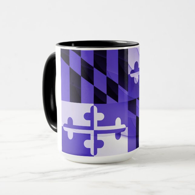 Baltimore Purple Maryland State Flag Coffee Mug (Front Left)