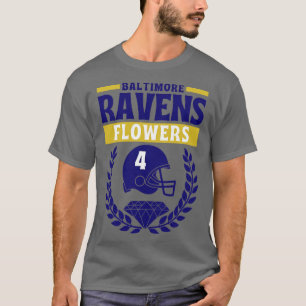 Baltimore Ravens Flowers 4 American T-Shirt