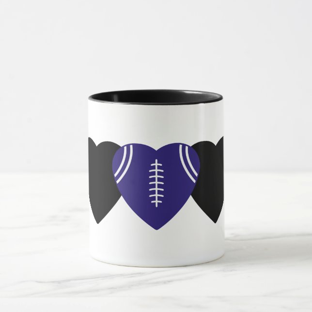 Baltimore Ravens Football Heart Design Mug (Center)
