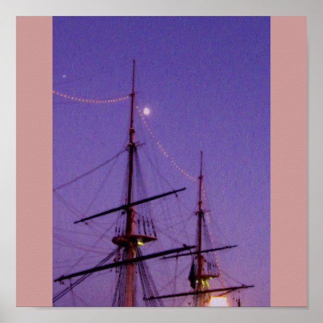 Baltimore Sailboat Oil Painting Poster (Front)