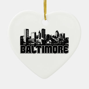 Baltimore Skyline Ceramic Tree Decoration
