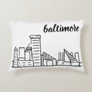 Baltimore Skyline Decorative Cushion