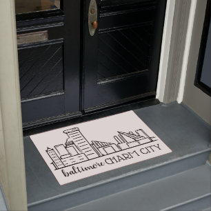 Baltimore Skyline Doormat