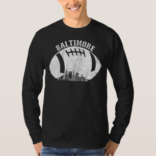 Baltimore Skyline Football Fan Vintage Baltimore F T-Shirt