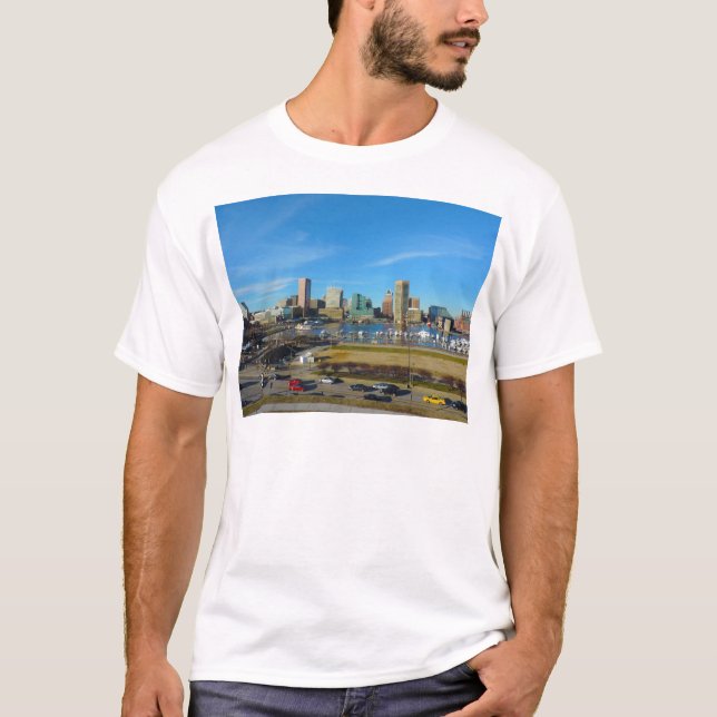 Baltimore Skyline from Federal Hill T-Shirt (Front)