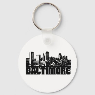 Baltimore Skyline Key Ring