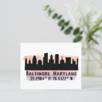Baltimore Skyline Latitude and Longitude 