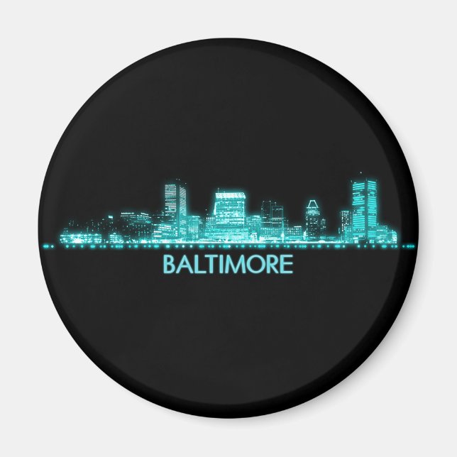 Baltimore Skyline Magnet (Front)