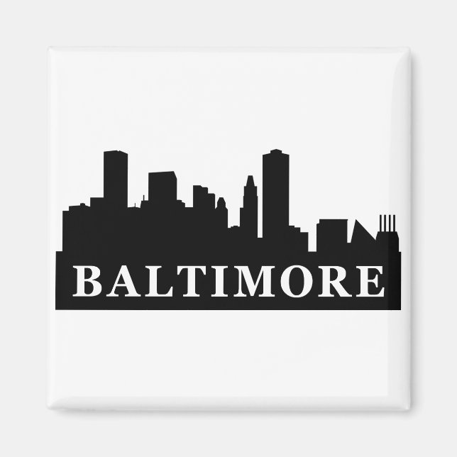 Baltimore Skyline Magnet (Front)