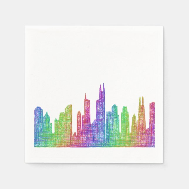 Baltimore skyline napkin (Front)
