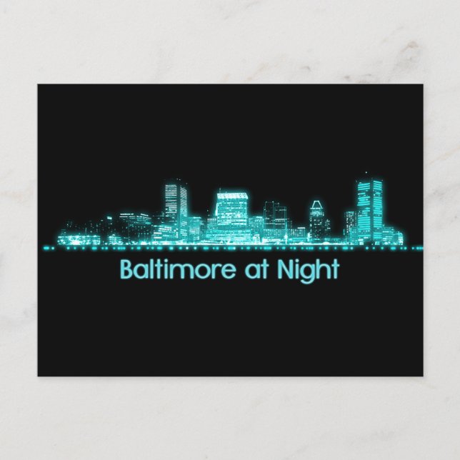 Baltimore Skyline Postcard (Front)