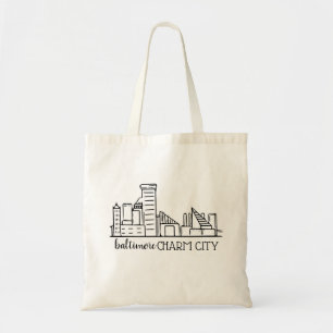 Baltimore Skyline Tote Bag