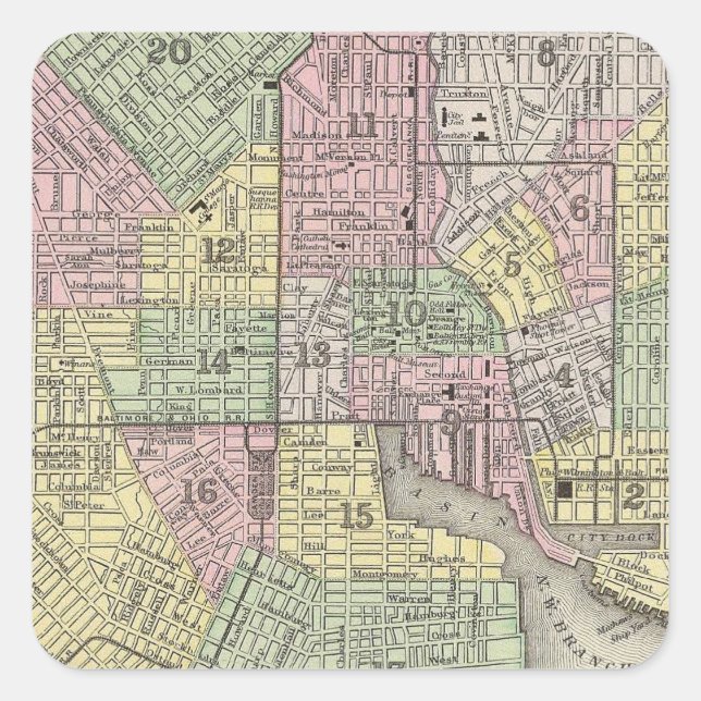 Baltimore Square Sticker (Front)