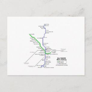 Baltimore subway postcard