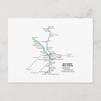 Baltimore subway postcard