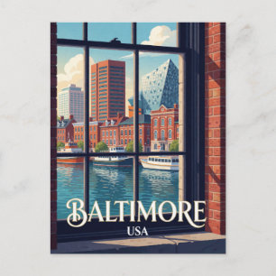 Baltimore USA Chesapeake Waterfront City Postcard