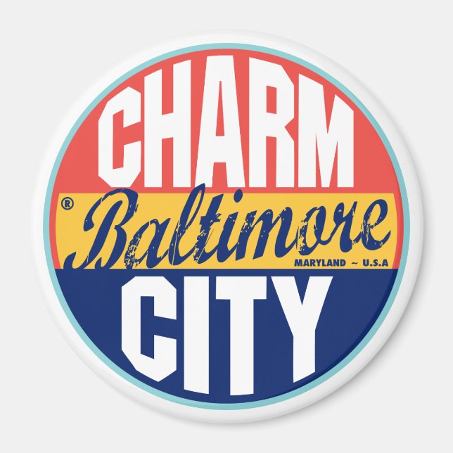 Baltimore Vintage Label Magnet (Front)