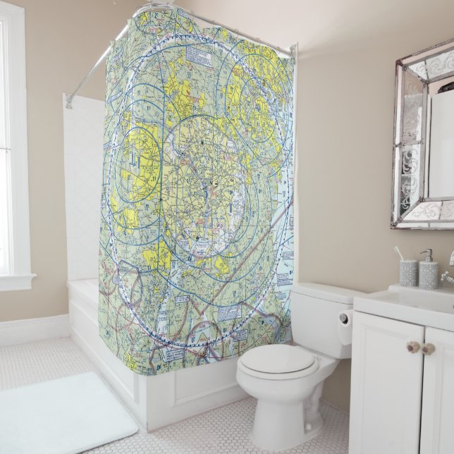 Baltimore-Washington TAC Chart Shower Curtain (In Situ)