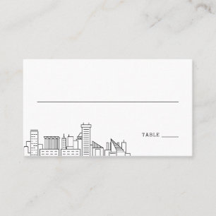 Baltimore Wedding Place Cards Front and Back
