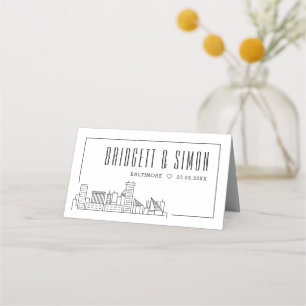 Baltimore Wedding Place Table Name Cards