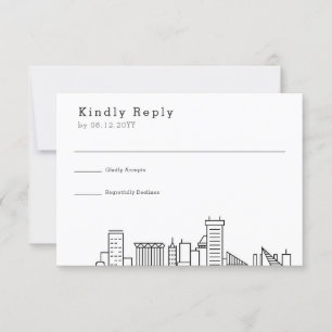 Baltimore Wedding   Stylised Skyline RSVP