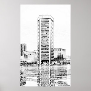 Baltimore WTC Sketched Print
