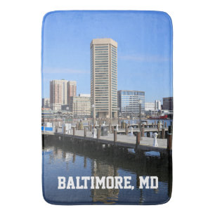 Baltimore's Inner Harbour World Trade Centre Photo Bath Mat