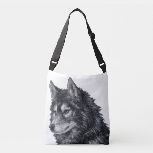 Balto Dog Art Crossbody Bag (Front)