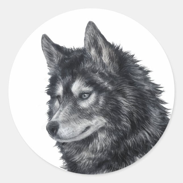 Balto Dog Classic Round Sticker (Front)
