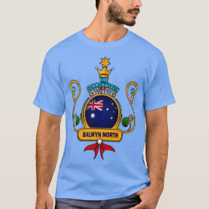 Balwyn North suburb Golden Australian Flag Souveni T-Shirt