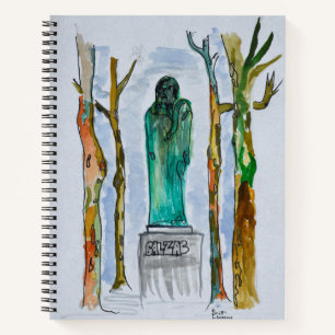 Balzac Statue by Rodin   Paris, France Notebook
