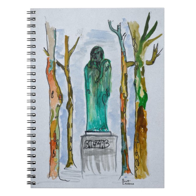 Balzac Statue by Rodin | Paris, France Notebook (Front)