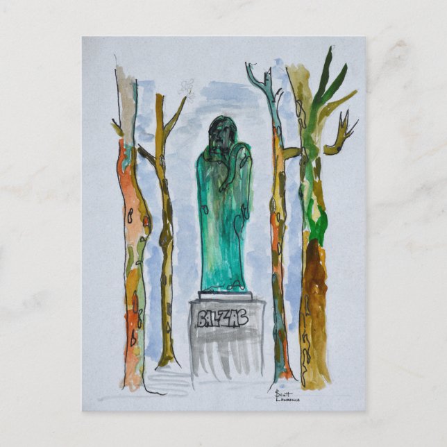 Balzac Statue by Rodin | Paris, France Postcard (Front)