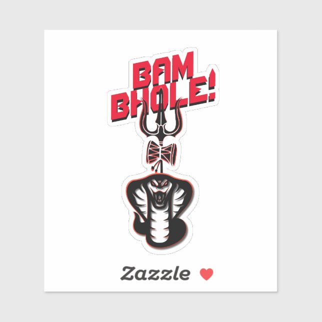 "BAM BHOLE" LORD SHIVA'S NAAG AND TRISHUL (Sheet)