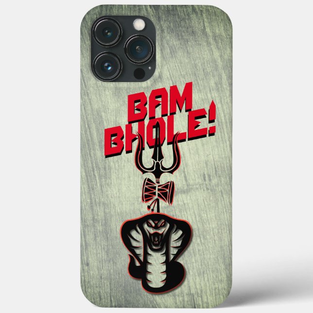 "BAM BHOLE" LORD SHIVA'S NAAG AND TRISHUL Case-Mate iPhone CASE (Back)