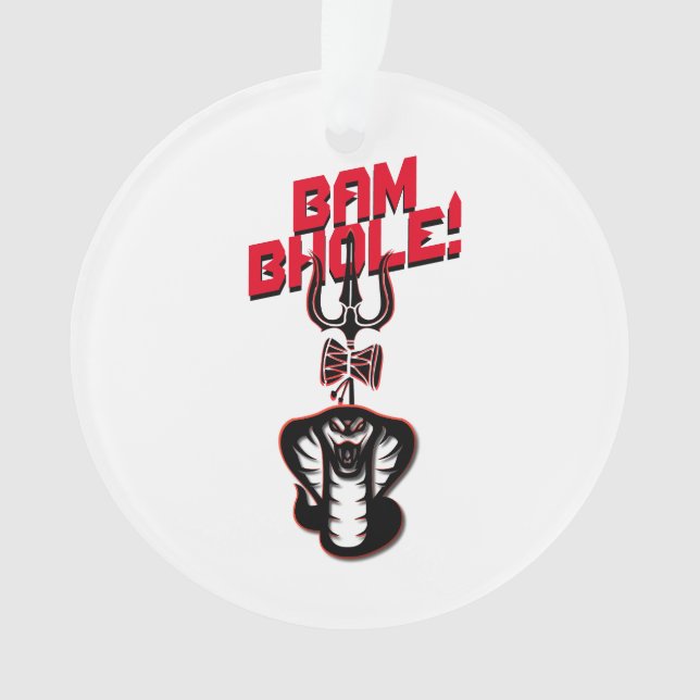 "BAM BHOLE" LORD SHIVA'S NAAG AND TRISHUL ORNAMENT (Front)