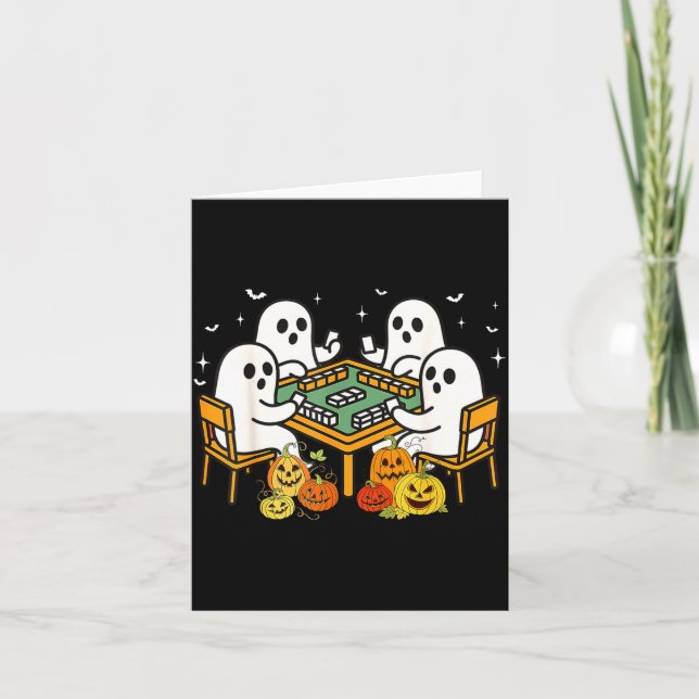 Bam Boo Halloween Ghost Mahjong Funny Costume Game Card (Front)