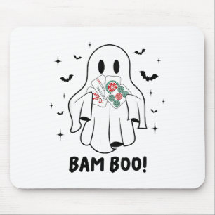 Bam Boo Halloween Ghost Mahjong Funny Costume Game Mouse Mat