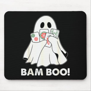 Bam Boo Halloween Ghost Mahjong Funny Costume Game Mouse Mat