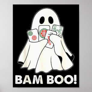 Bam Boo Halloween Ghost Mahjong Funny Costume Game Poster