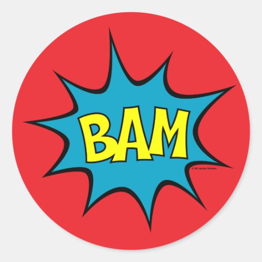 Image of Bam! Classic Round Sticker