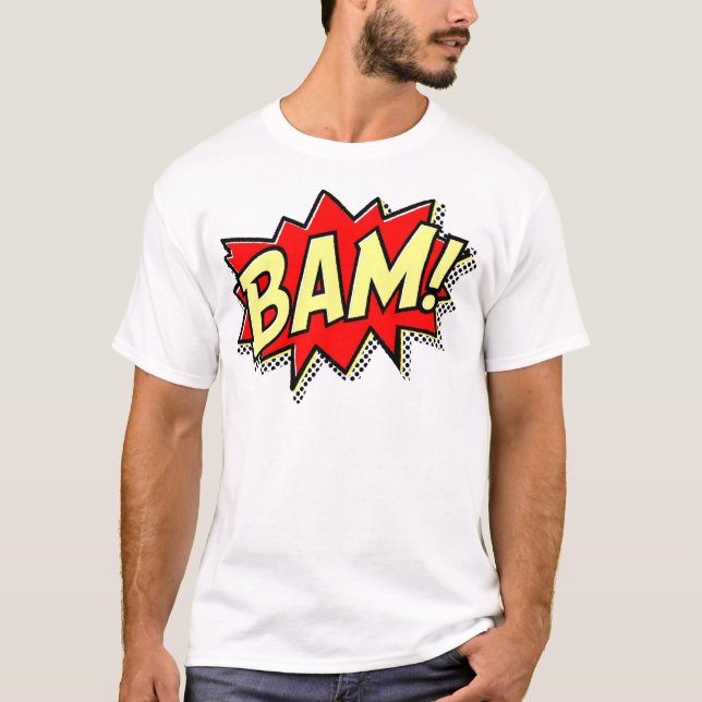 BAM COMICBOOK SOUNDS ACTIONS LOUD COMICS CARTOONS T-Shirt (Front)