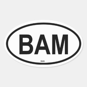 BAM OVAL STICKER