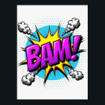 BAM! Pop Blast Explosion - Comic Style Art Poster<br><div class="desc">The “BAM! Pop Art Explosion” is more than just a design—it’s a nostalgic blast from the golden age of comic books. Inspired by the dynamic pages of 1960s pulp heroes and the punchy visuals of pop art legends like Roy Lichtenstein, this artwork freezes the moment of impact. The energetic “BAM!”...</div>
