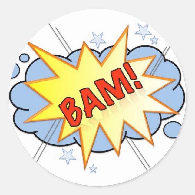 BAM! Vintage Comic Sticker (Front)