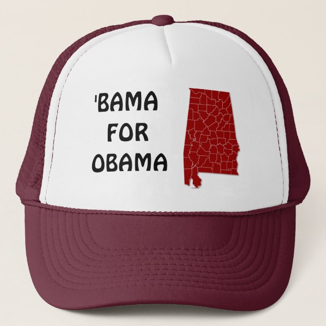 'BAMA FOR OBAMA TRUCKER HAT (Front)