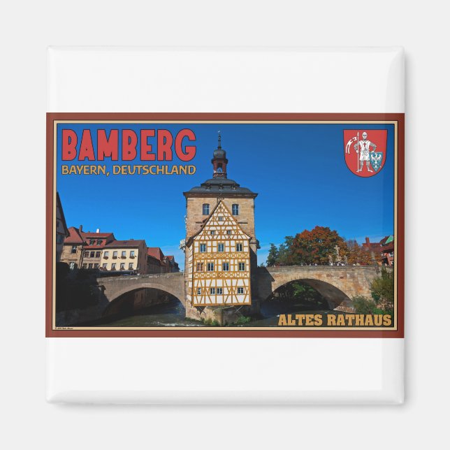 Bamberg - Altes Rathaus Landscape Magnet (Front)